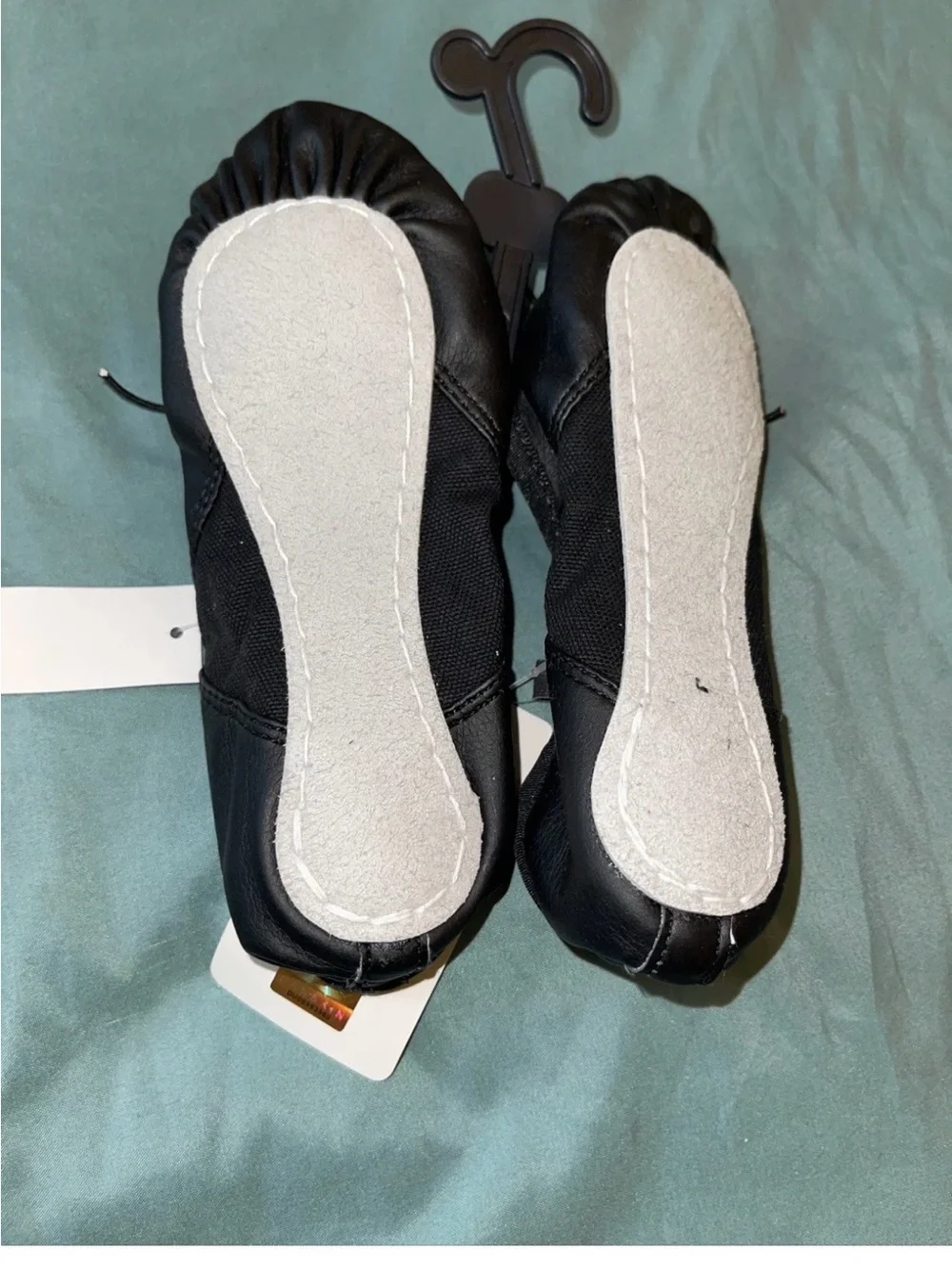 NWT Girls Danskin Now Black Full Sole Dance Shoe Size 1